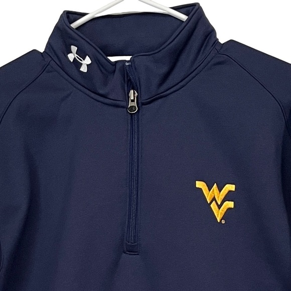 West Virginia Mountaineers Under Armour Quarter Zip Fleece-Lined Jacket - Picture 3 of 10